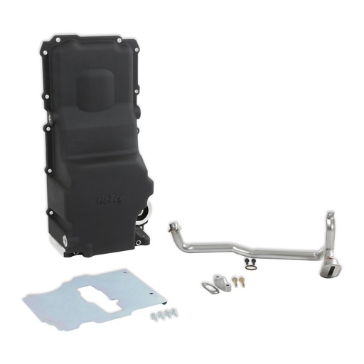 [HLY-302-3BK] Holley 302-3BK: 302-3BK GM LS Engine Swap Oil Pan for 1979-1993 Ford Mustang, Mercury Capri and 1955-1987 GM Cars, Trucks [Black]