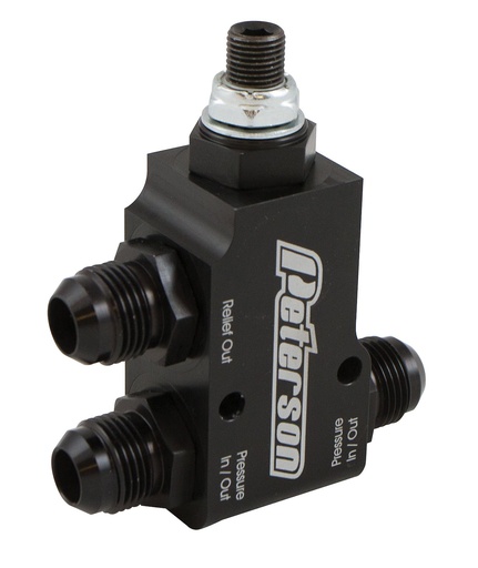 [PFF-09-0161] Peterson Fluid Systems 09-0161: Remote Relief Valve -12AN Inlet and Outlet
