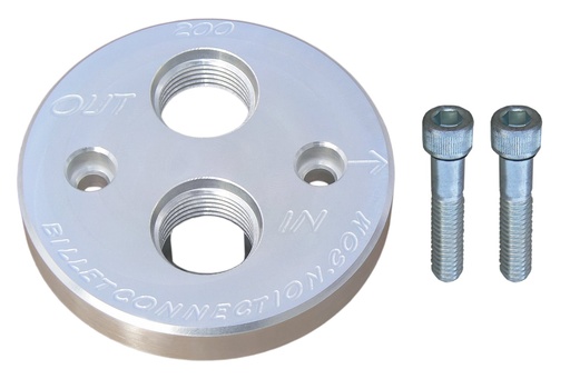 [BCN-200] Clear View Filtration 200: 200 Chevy Block Adapter Kit, #12 Threaded Ports, High-Flow Design, w/ Mounting Bolts & Viton O-Rings