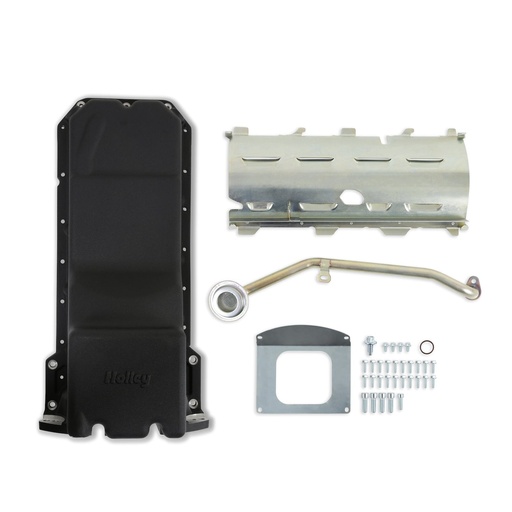 [HLY-302-63BK] Holley 302-63BK: 302-63BK Engine Swap Rear Sump Oil Pan Kit for Mopar Gen III Hemi Hellcat 6.2L Supercharged Engines w/VVT [Black Finish]