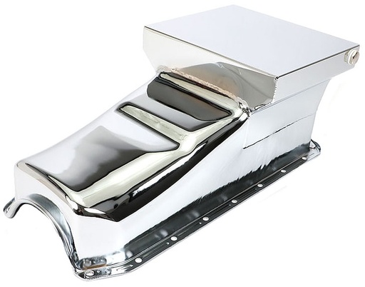 [TRD-9725] Trans Dapt 9725: Chrome Street/Strip Oil Pan 1955-78 Small Block Chevy 283-400