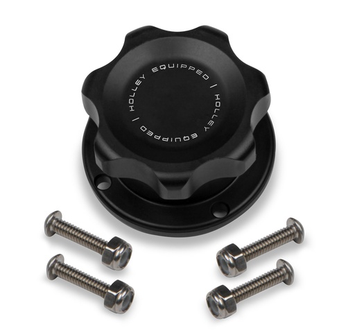 [HLY-241-230] Holley 241-230: 241-230 Billet Fill Or Inspection Cap Bolt On 2.17" 4 Bolt Style Flange
