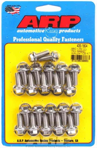 [ARP-435-1804] ARP 435-1804: BB Chevy1-pc oil pan gasket w/alum timing cover hex bolt kit