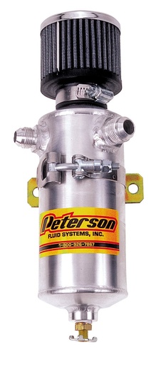 [PFF-08-0410] Peterson Fluid Systems 08-0410: Spun Aluminum Oil Breather Tank (1) -12AN Male Fitting