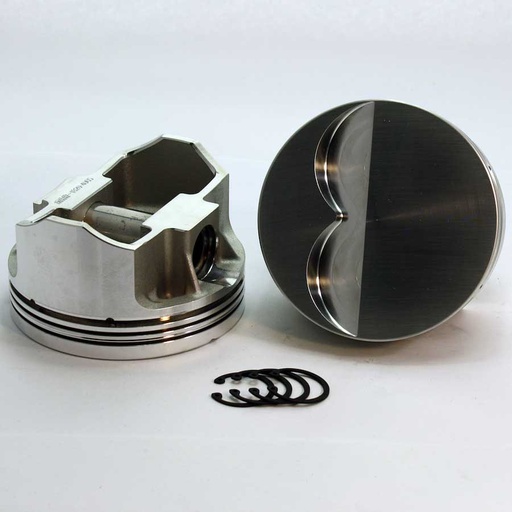 [DMS-8700-4060] DSS Racing 8700-4060: 8700-4060 E-Series Flat Top Piston Set for 1955-2004 Small Block Chevy, 4.060 in. Bore, -4cc Volume [OEM Stroke]