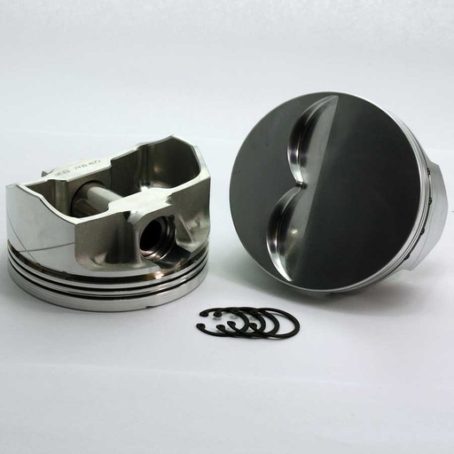 [DMS-K1-2460-4060] DSS Racing K1-2460-4060: K1-2460-4060 FX-Series Flat Top Piston Set for 1955-2004 Small Block Chevy, 4.060 in. Bore, -5cc Volume [Stroker]