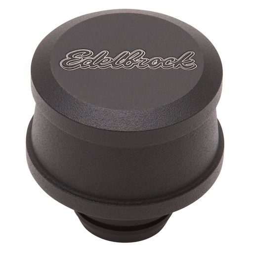 [EDL-42133] Edelbrock 42133: Billet Aluminum Valve Cover Breather in Black Powder Coated Finish