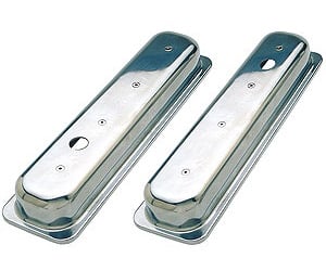 [TRD-6992] Trans Dapt 6992: Cast Aluminum Valve Covers 1987-99 Small Block Chevy (Centerbolt)