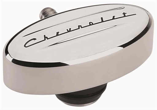 [BSP-21923] Billet Specialties 21923: Retro Oval Valve Cover PCV Breather Chevrolet Script