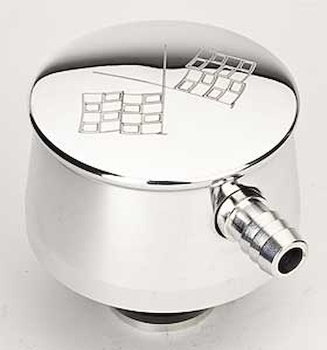 [BSP-21720] Billet Specialties 21720: Valve Cover Breathers Checkered Flags