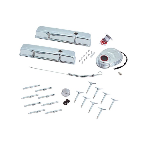 [SPE-5403] Spectre 5403: Deluxe Chrome Engine Dress-Up Kit 1958-86 SB-Chevy 283-400 stock