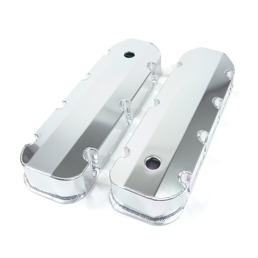 [TSN-JM8092-8CA] Top Street Performance JM8092-8CA: JM8092-8CA Valve Covers, Fab. Alum., Short Bolt w/ Holes BBC, Clear Anodized