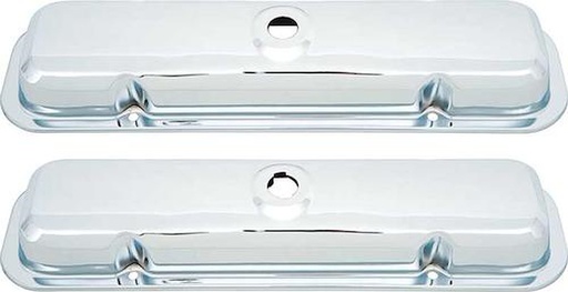 [OER-A8700118] OER A8700118: A8700118 1964-81 Pontiac 301-455ci; Valve Covers; Chrome; w/o Drippers