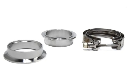 [BTC-BTR25706] Brian Tooley Racing BTR BTR25706: BTR25706 Stainless-Steel V-Band Flange Kit 2.50 in. w/Clamp