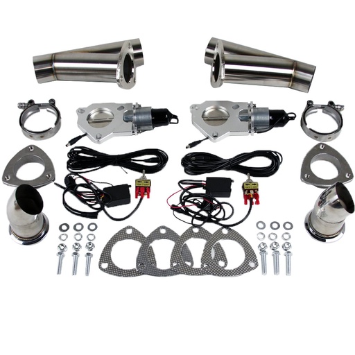 [GRN-307530K] Granatelli 307530K: 307530K Electronic Stainless Steel Exhaust Cutout System for 3 in. Dual Exhaust (Weld-In)