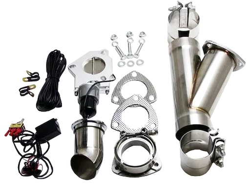 [GRN-302535] Granatelli 302535: 302535 Electronic Exhaust Cutout Kit, 3.5 in. (89 mm), Stainless Steel, Slip Fit w/Band Clamp