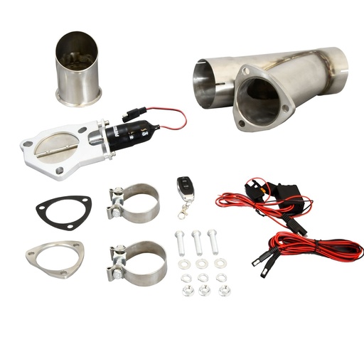 [PTE-PEC300K-1] Patriot Exhaust PEC300K-1: Single 3 in. Electric Cutout System w/Remote