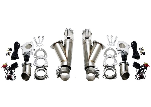 [GRN-302535D] Granatelli 302535D: 302535D Electronic Stainless Steel Exhaust Cutout System for 3 1/2 in. Dual Exhaust (Slip-Fit)