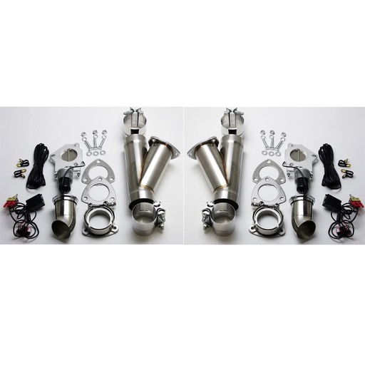 [GRN-303540D] Granatelli 303540D: 303540D Electronic Aluminized Mild Steel Exhaust Cutout System for 4 in. Dual Exhaust (Slip-Fit)