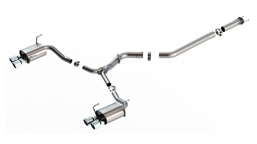 [BOR-140907] Borla 140907: 140907 Cat-Back Exhaust System S-Type fits Select Subaru WRX [Chrome Tips]