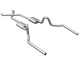 [PYE-SGA10SSR] Pypes Performance Exhaust SGA10SSR: Race-Pro Crossmember-Back Exhaust System 1964-72 GM A Body