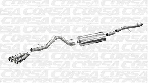 [CSE-14866] Corsa 14866: Sport Cat-Back Exhaust System 2014-2018 Chevy Silverado/GMC Sierra 1500 6.2L