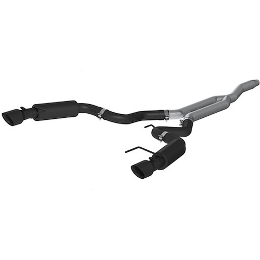[MBR-S7275BLK] MBRP S7275BLK: Black Series Race Cat-Back Exhaust System 2015-2016 Ford Mustang 2.3L EcoBoost