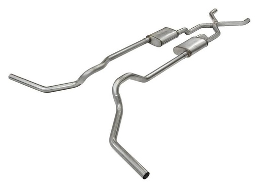 [PYE-SFT65S] Pypes Performance Exhaust SFT65S: Street-Pro Crossmember-Back Exhaust System 1965-1976 Ford Truck 2WD