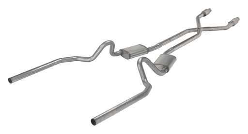 [PYE-SGG922TE] Pypes Performance Exhaust SGG922TE: Crossmember Back X-Pipe Exhaust System with Turbo Pro Mufflers for 1978-1988 Chevy El Camino SS [2.500 in.]