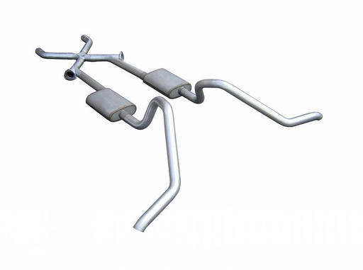[PYE-SGB11T] Pypes Performance Exhaust SGB11T: Crossmember Back X-Change Exhaust System with Turbo Pro Mufflers for Select 1965-1970 GM B-Body [2.500 in.]