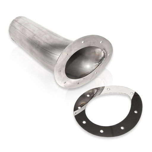 [STW-ST2811] Stainless Works ST2811: ST2811 Exhaust Tail Pipe Tip, Universal, Thru Body Teardrop Tip 3" Inlet