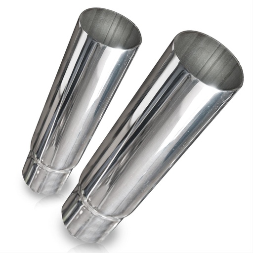 [STW-710250] Stainless Works 710250: 710250 Exhaust Tail Pipe Tip, Universal, Straight Cut Tips 2-1/2" Inlet