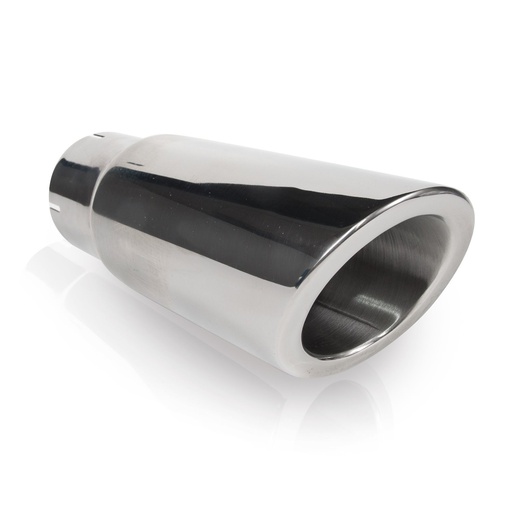 [STW-790300] Stainless Works 790300: 790300 Exhaust Tail Pipe Tip, Universal, Double Wall Slash Cut Tip 3" Body 9" Length 3" Inlet