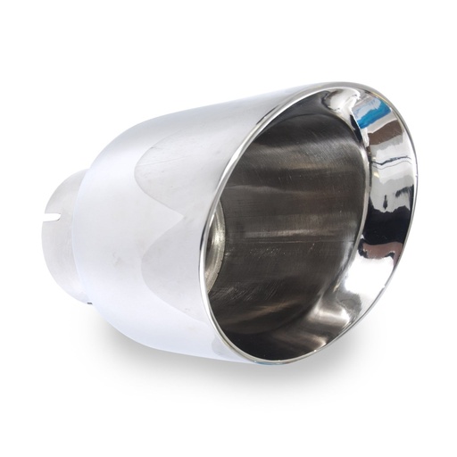 [STW-797300] Stainless Works 797300: 797300 Exhaust Tail Pipe Tip, Universal, Double Wall Slash Cut Tip 3-1/2" Body 6-1/4" Length 3" Inlet