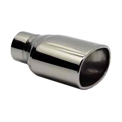 [JEX-POR512SS] Jones Exhaust POR512SS: Chrome Stainless Steel Exhaust Tip Oval Straight 3.5" x 5.5"